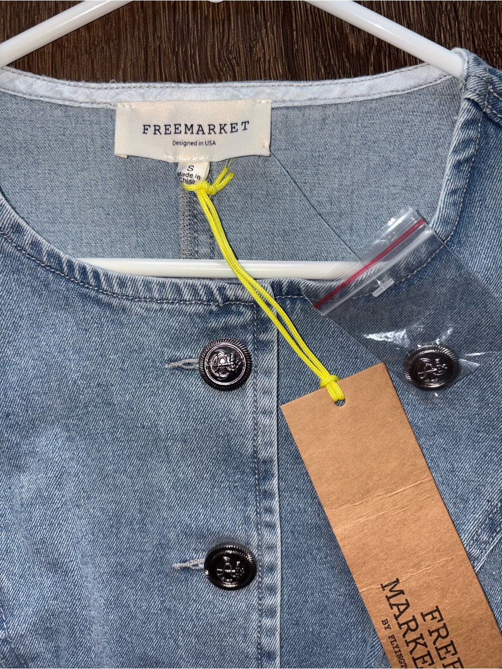 Free People Light Blue Denim Vest - Picture 2 of 4
